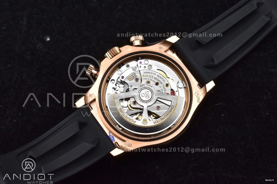 Oysterflex 126515 Strap RG on Edition (Weighted) QF Best Dial SH4131 Black V6 Daytona 1:1 0224